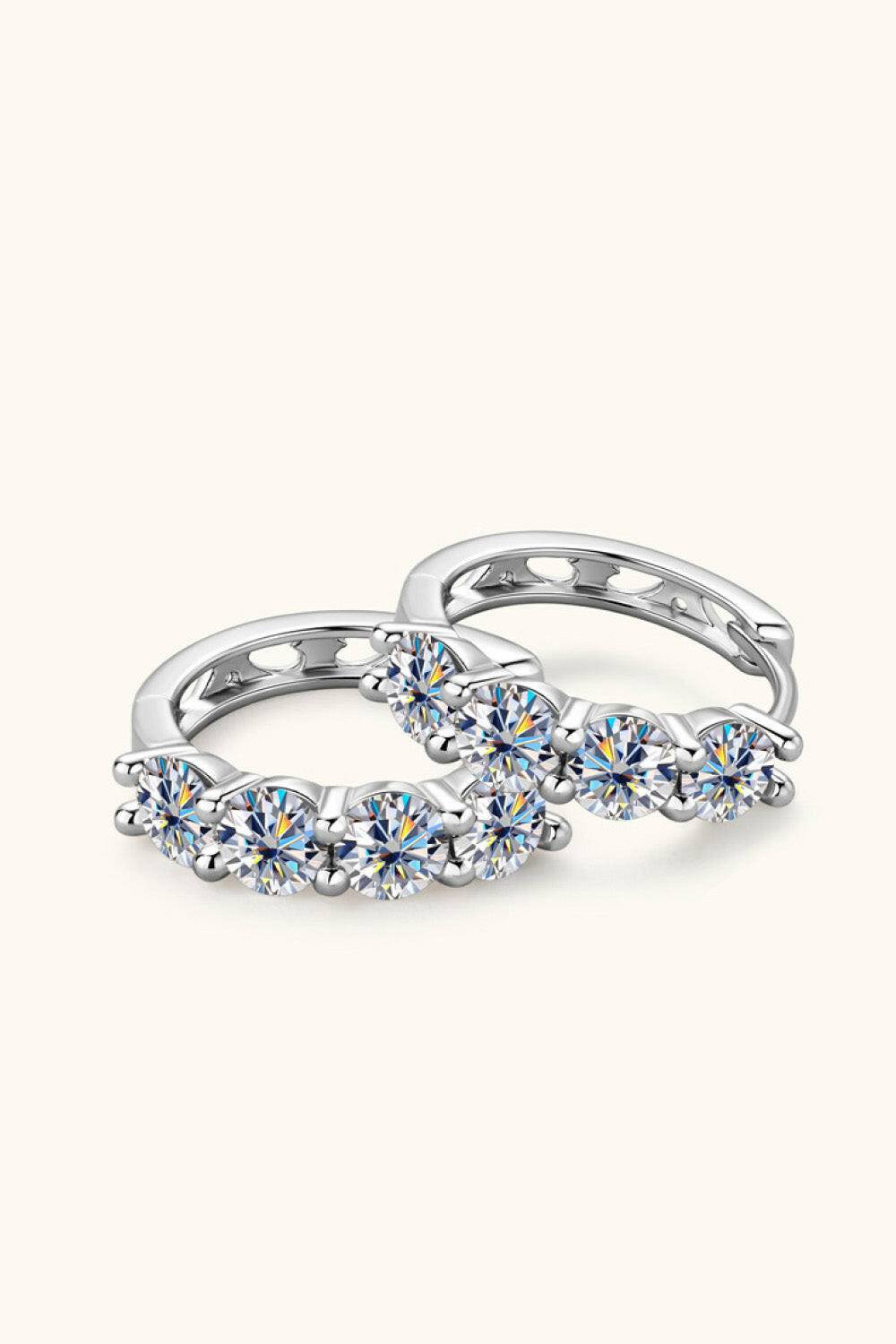 2.4 Carat Moissanite Huggie Earrings - Carri's Cache