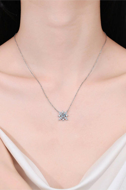 Moissanite Rhodium-Plated Necklace - Carri's Cache