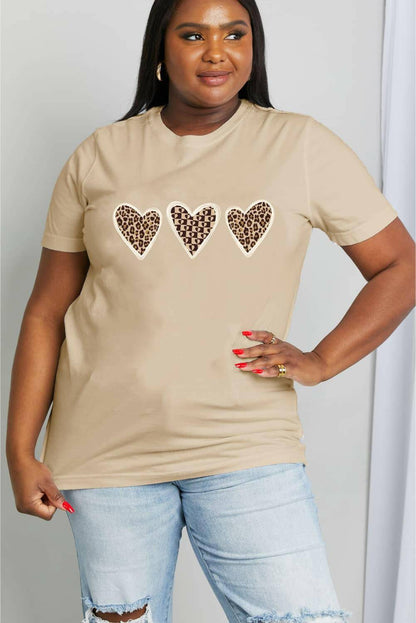 Simply Love Full Size Heart Graphic Cotton Tee - Carri's Cache