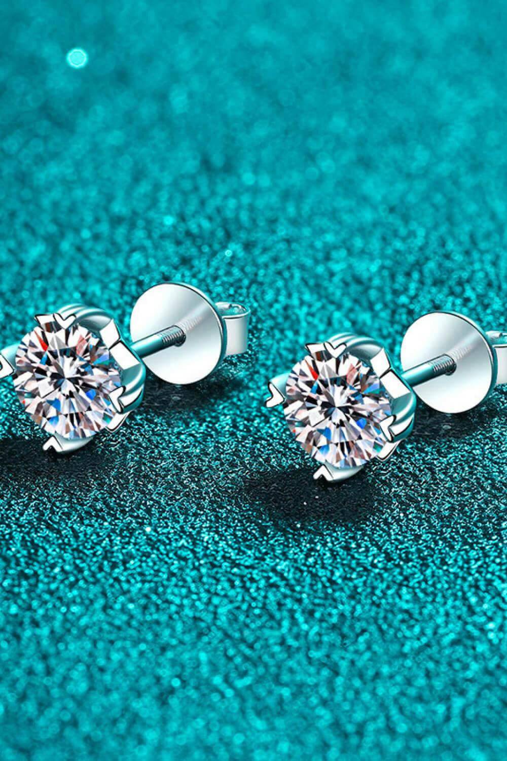 Good Day In My Mind Moissanite Stud Earrings - Carri's Cache