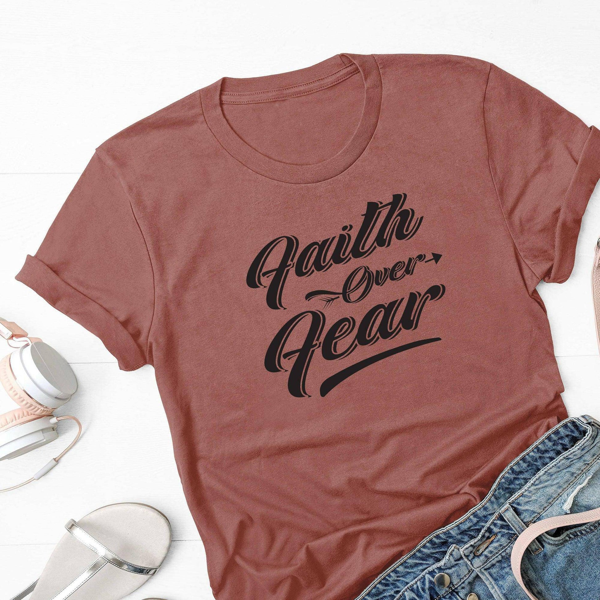 Faith Over Fear, Christian Unisex Tee - Carri's Cache