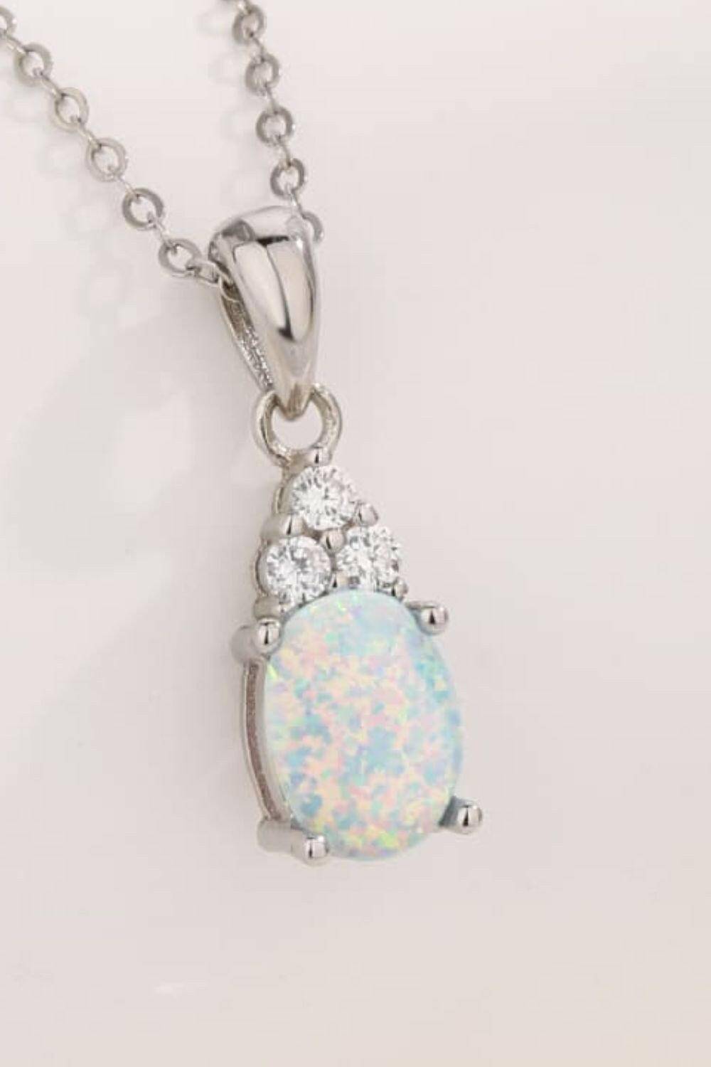 Find Your Center Opal Pendant Necklace.