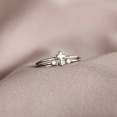 925 Sterling Silver Cross Ring - Carri's Cache