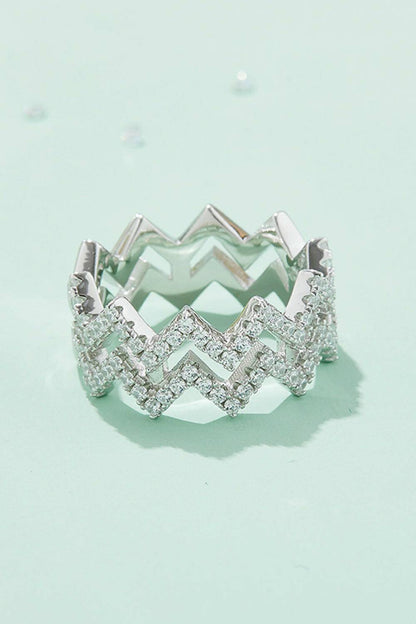 Moissanite Zigzag Stacking Rings - Carri's Cache