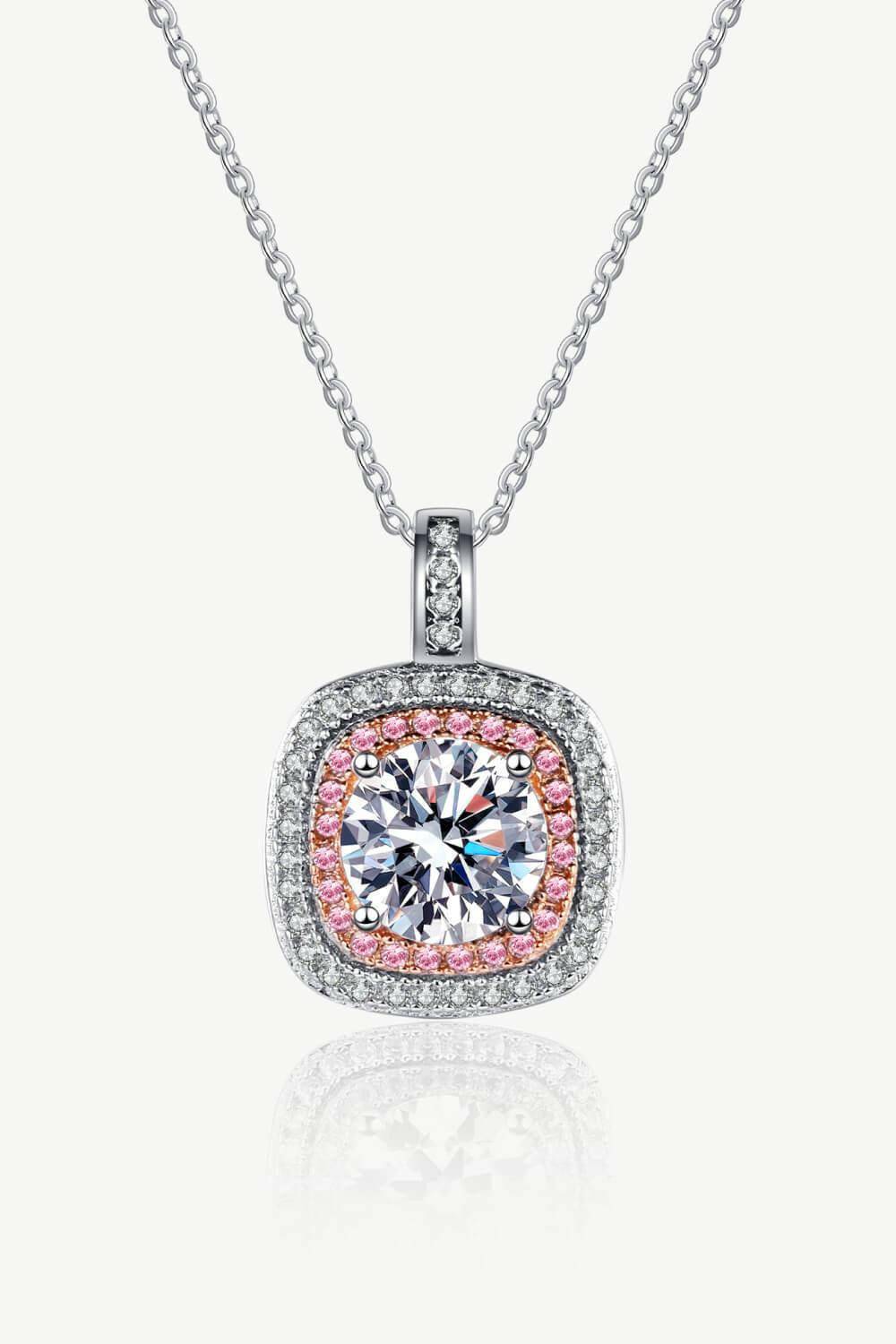 Moissanite Geometric Pendant Necklace - Carri's Cache