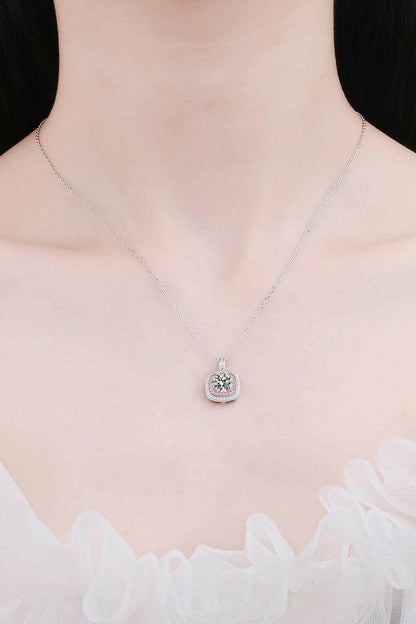 Moissanite Geometric Pendant Necklace - Carri's Cache