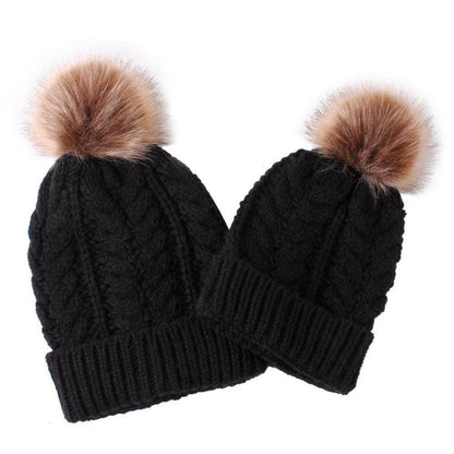 Mother & Child Matching Knit Pom Beanie - Carri's Cache