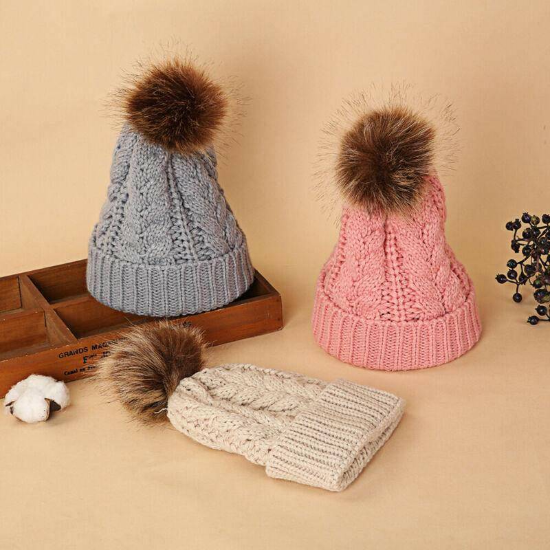 Mother & Child Matching Knit Pom Beanie - Carri's Cache