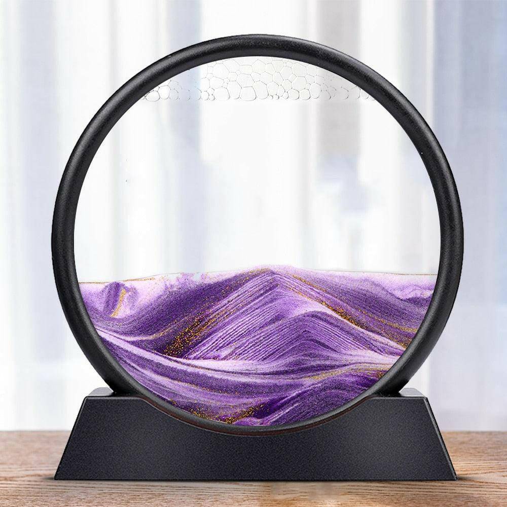 Moving Sand Art Round Glass Frame - Carri's Cache