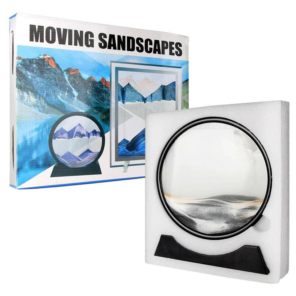 Moving Sand Art Round Glass Frame - Carri's Cache