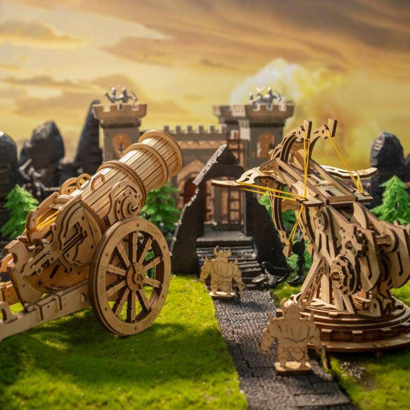 Robotime 3D Wooden Puzzle Medieval Siege Weapons Game Assembly Set Gift for Children Teens Adult War Strategy Toy KW401 KW801 - Carri's Cache