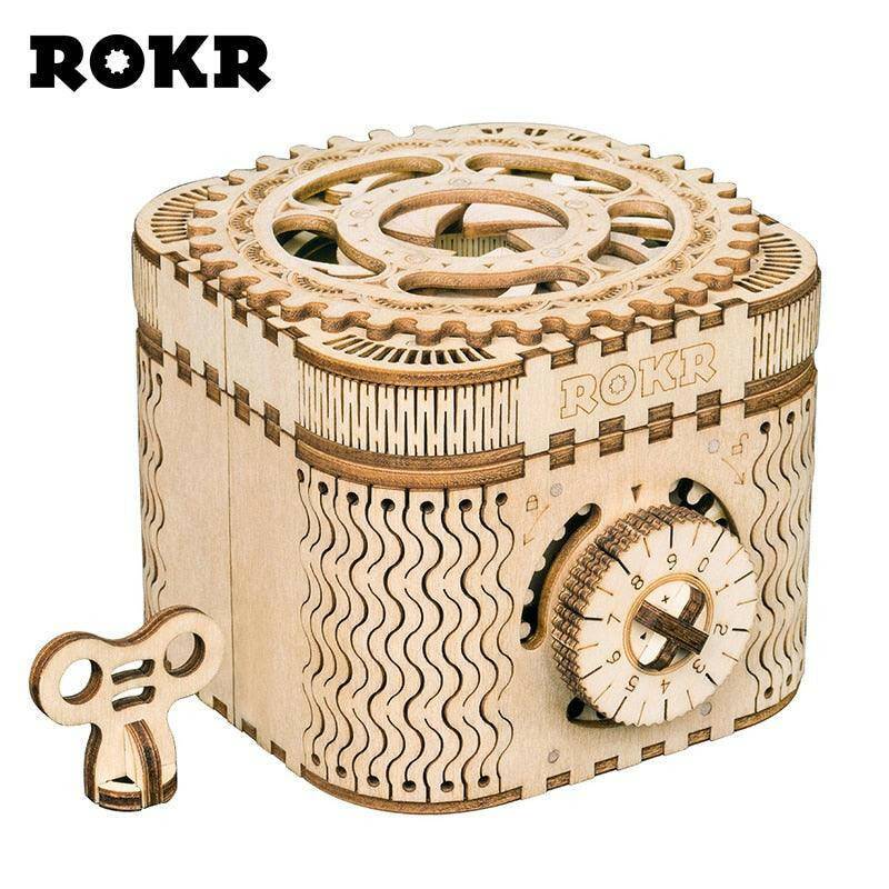 Robotime ROKR DIY 3D Wooden Puzzle Mechanical Gear Drive Model Building Kit Toys Gift for Children Adult Teens - Carri's Cache