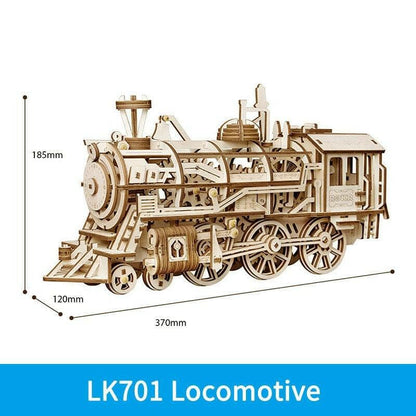 Robotime ROKR DIY 3D Wooden Puzzle Mechanical Gear Drive Model Building Kit Toys Gift for Children Adult Teens - Carri's Cache