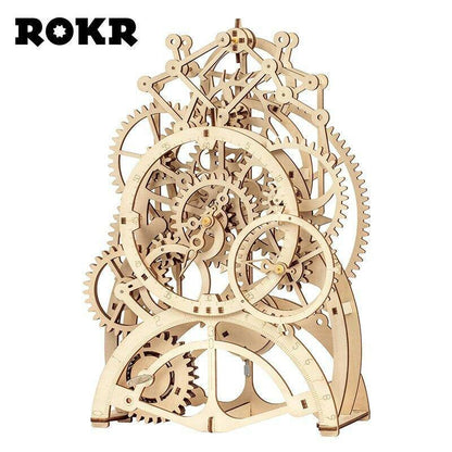 Robotime ROKR DIY 3D Wooden Puzzle Mechanical Gear Drive Model Building Kit Toys Gift for Children Adult Teens - Carri's Cache