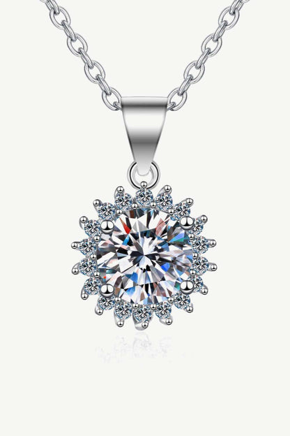 Sterling Silver Moissanite Pendant Necklace - Carri's Cache