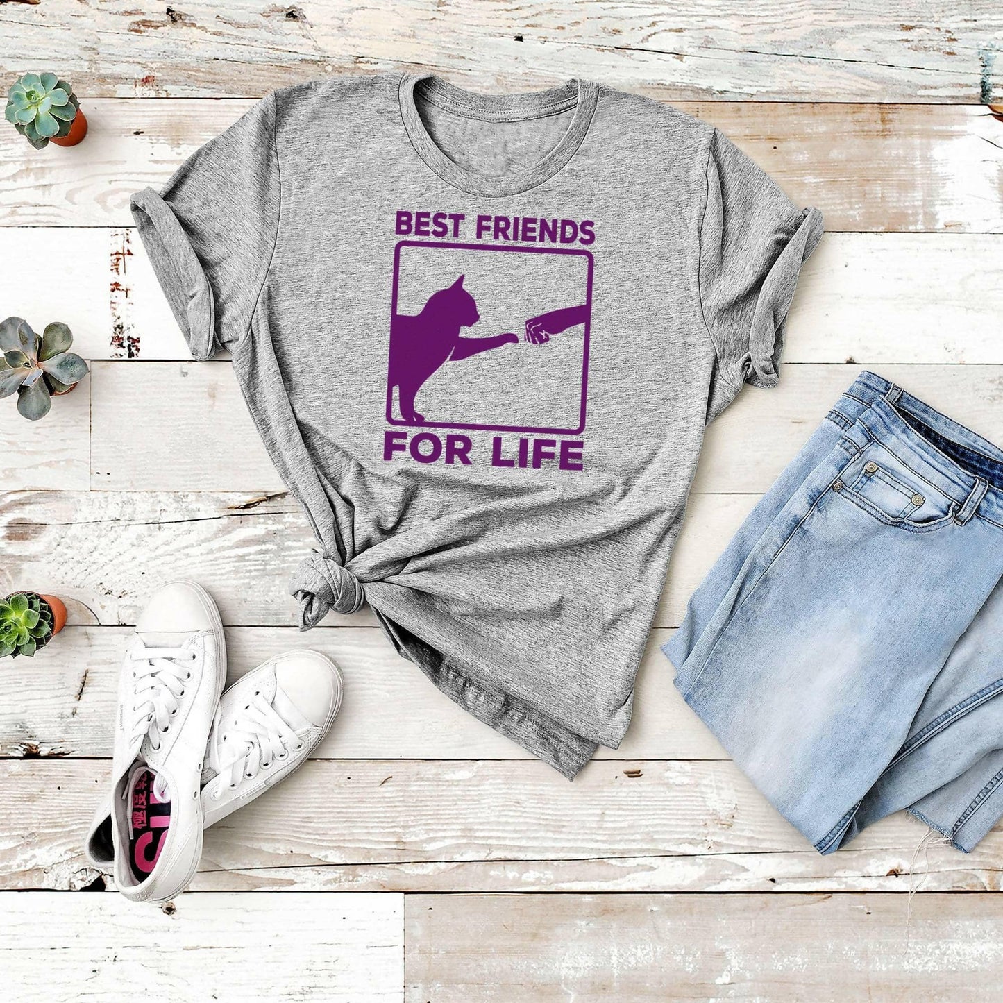 Best Friends For Life, Cats Unisex T-Shirts - Carri's Cache