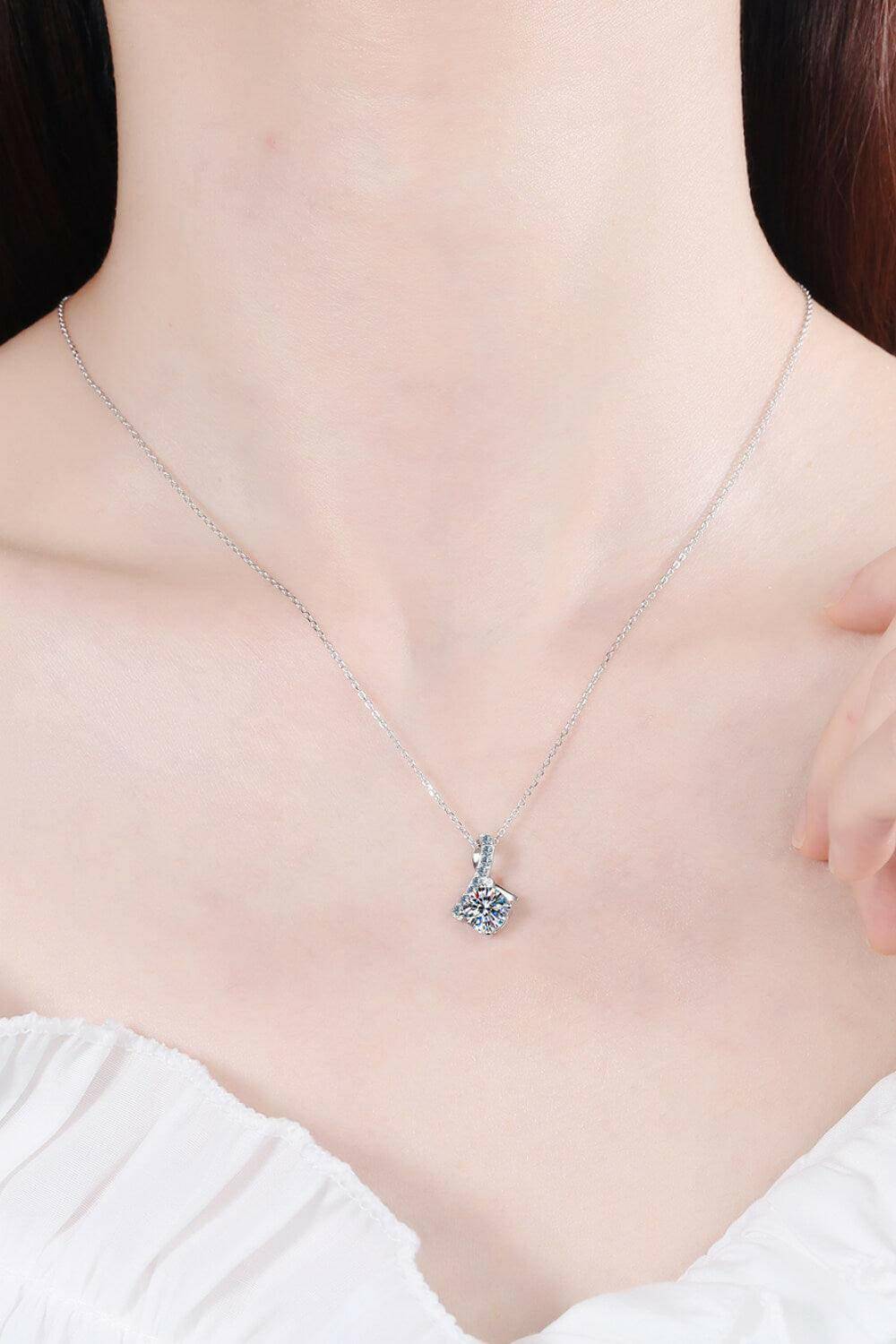 Unique and Chic Moissanite Pendant Necklace - Carri's Cache