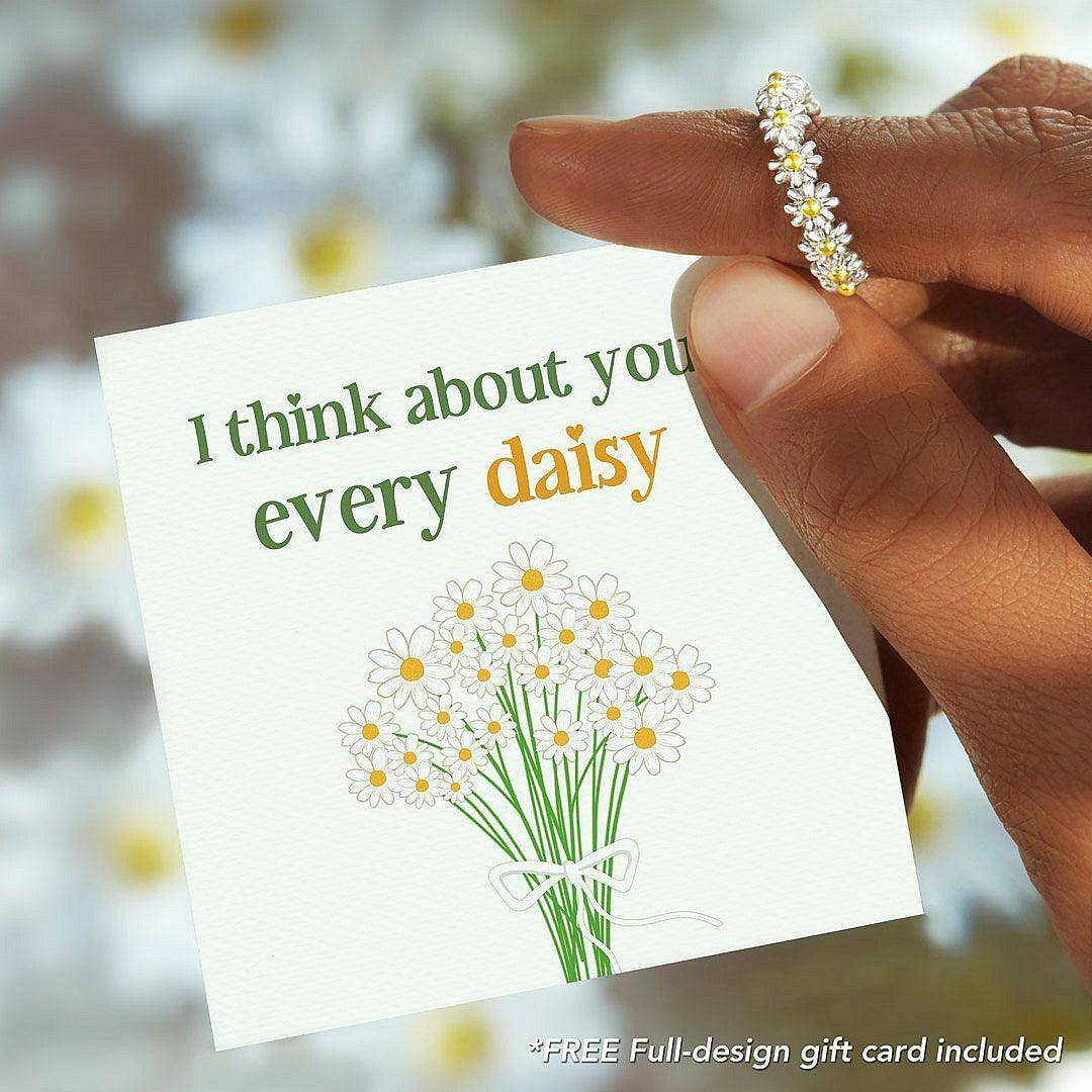 Vintage Daisy Rings For Women Cute Flower Ring Adjustable Open Cuff Wedding Engagement Rings Female Jewelry Bague - Carri's Cache