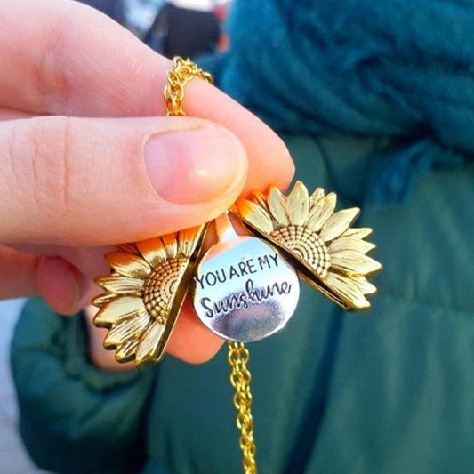 You Are My Sunshine Sunflower Necklace - Carri's Cache